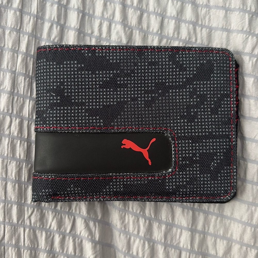 Puma Black and Gray Wallet